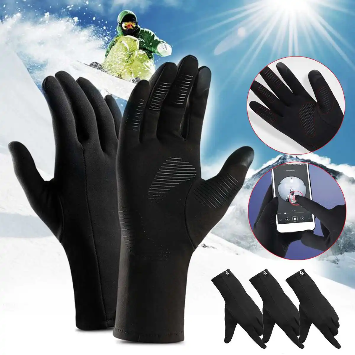 Мужские зимние теплые перчатки для мотокросса, перчатки для мотокросса с подогревом, перчатки для мотокросса, гоночные мото-перчатки