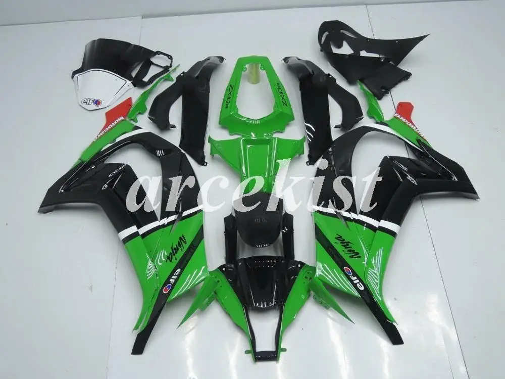 Литье под давлением мотоцикл ABS Обтекатели комплект подходит для kawasaki Ninja ZX-10R ZX10R 2011 2012 2013 11 12 13 14 15 на заказ зеленый фиолетовый