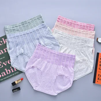 

Linbaiway Women Panties Seamless High-Waisted Women's Briefs Lingerie Lace Panty Underpants Female Intimates Girls Briefs