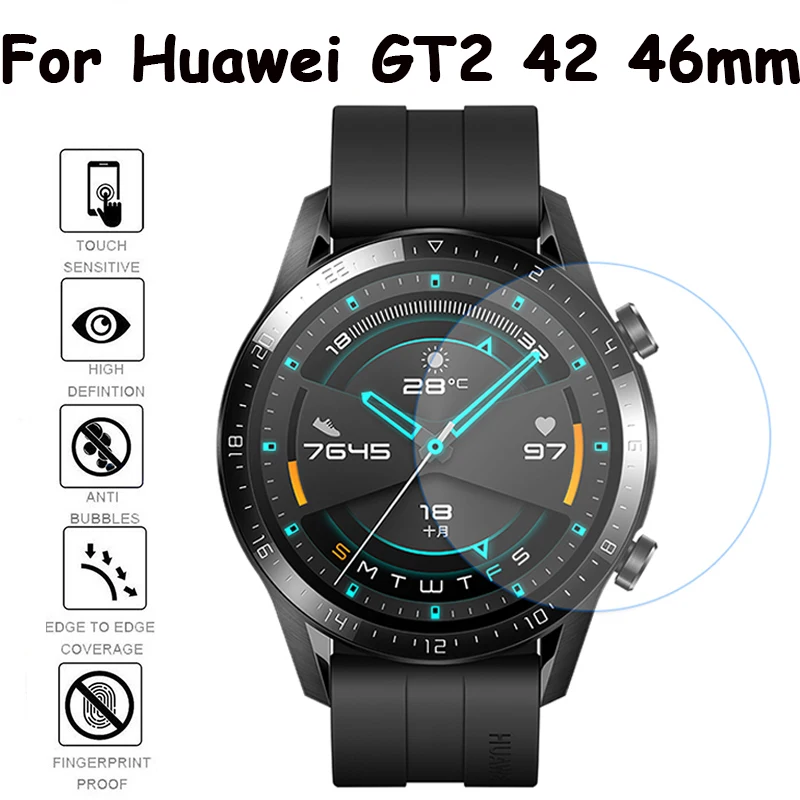 Защитная пленка из закаленного стекла 2.5D для умных часов Huawei Watch GT 2 42 мм 46