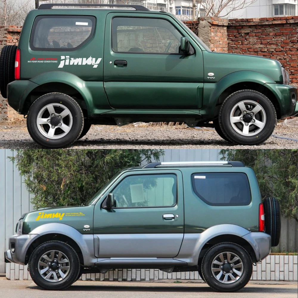 2Pcs For SUZUKI JIMNY Car Side Stickers Vinyl Film Auto 4WD offroad Decals Automobile Decoration Styling Car Tuning Accessories