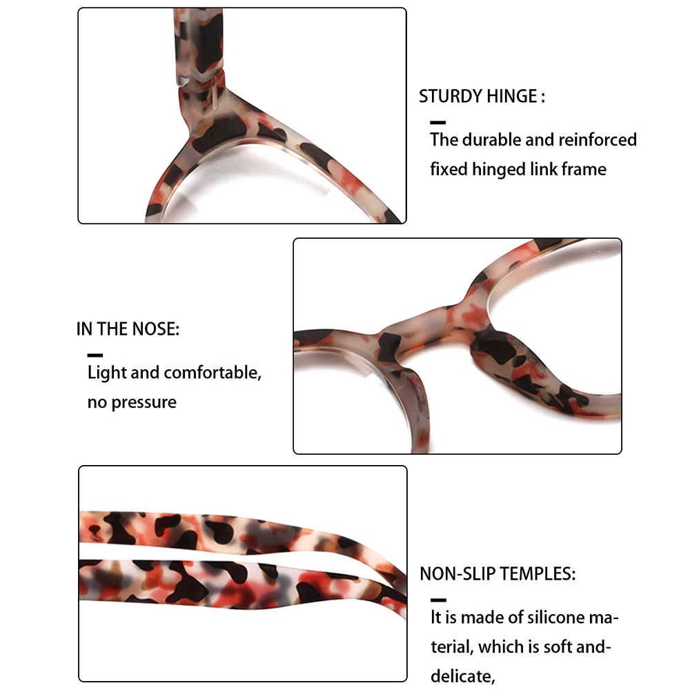 Reading Glasses Spring Hinge Classic Print Flower Frame Men and Women HD Reader Eyeglasses Diopter +0+1.0+2.0+3.0+4.0+5.0+6.0 4