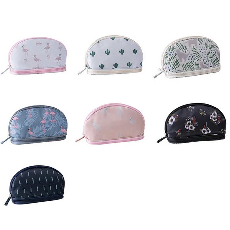 New Makeup Storage Handbag Orgnazer Portable Printing Cosmetic Bag With Large Capacity Double Layer For Travel | Дом и сад