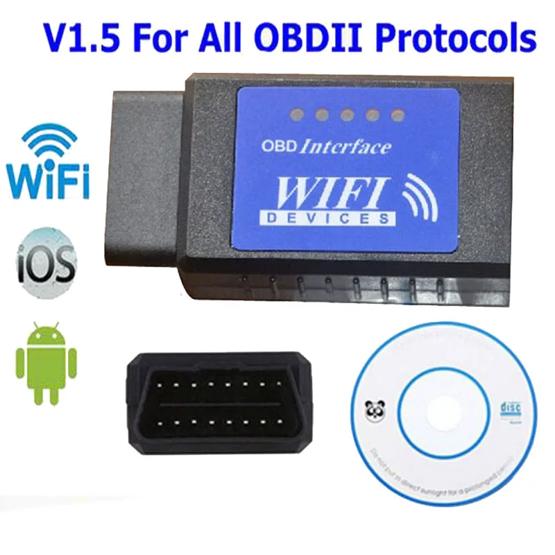 Дополнительно ELM327 V1.5 Bluetooth/Wifi OBD2 V1.5 Mini Elm 327 Bluetooth автоматический диагностический инструмент OBDII для Android/IOS/Windows