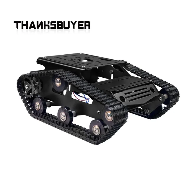 Tracked Tank Chassis CNC RC Tank Chassis Aluminum Alloy for Arduino DIY Unfinished Blue 1