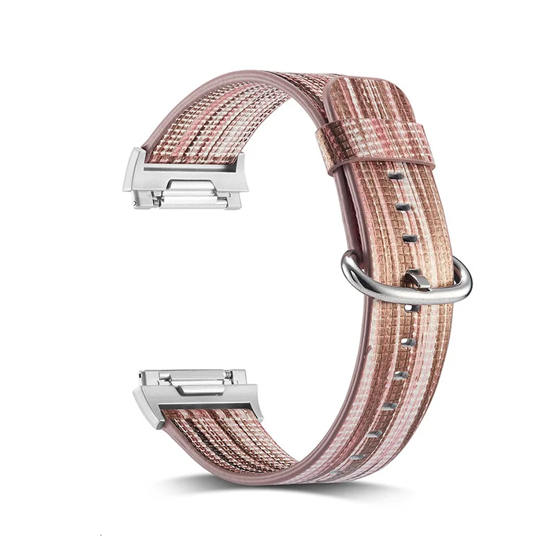 Кожаный ремешок с рисунком для fitbit, сменные ионные Ремешки для наручных часов, аксессуары для часов, браслет, черный браслет