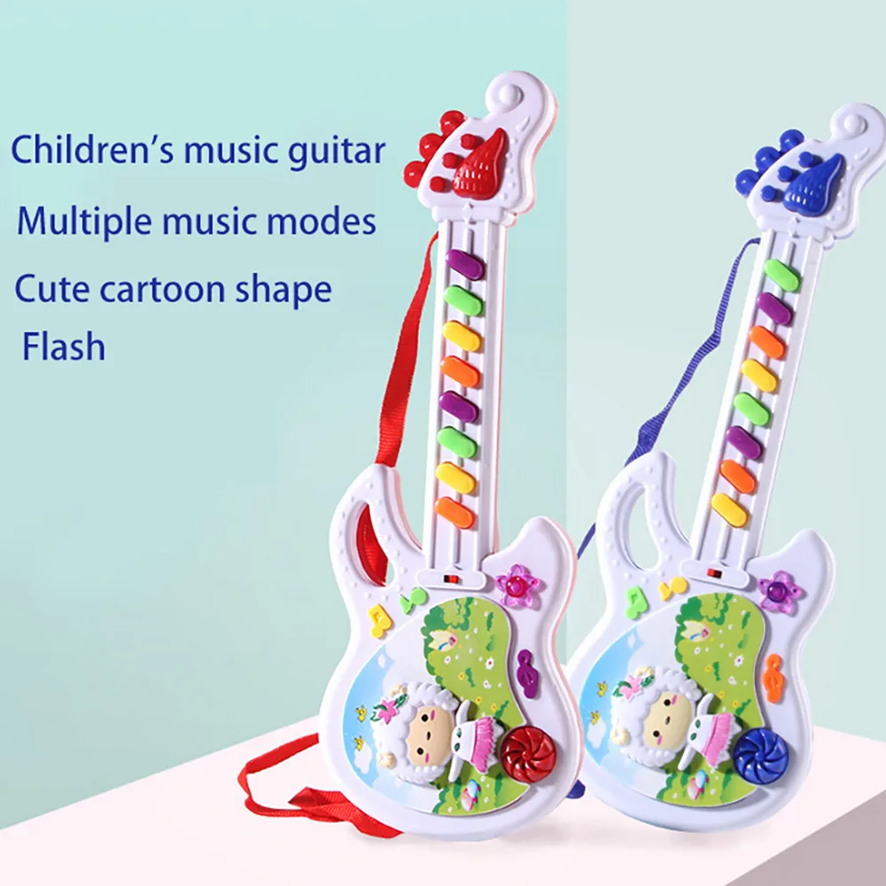 Электрическая игрушечная гитара для начинающих, музыкальная игра для маленьких мальчиков и девочек, обучающая электронная игрушка, Детские музыкальные игрушки Обучающие, музыкальные