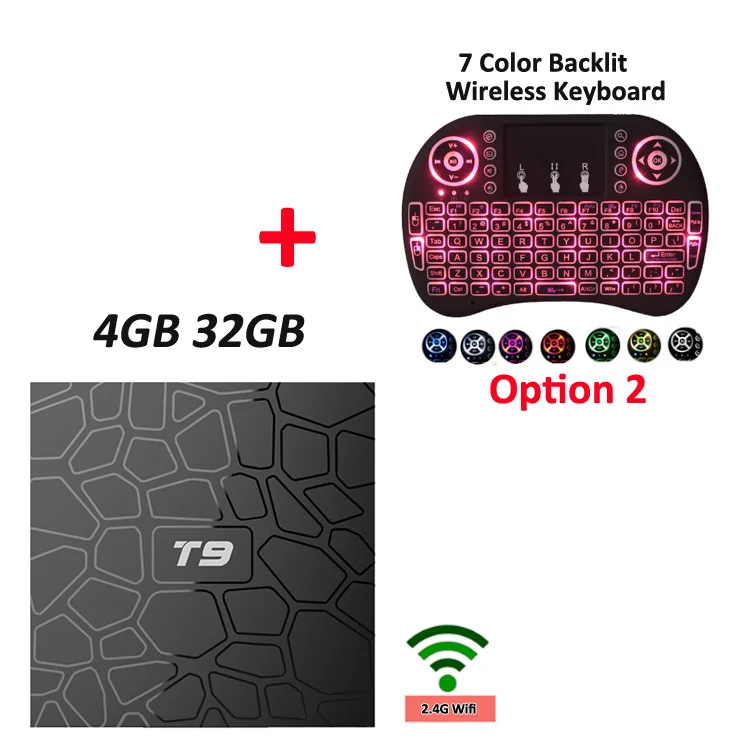 4GB 32GB Keyboard2 ILEPO T9 Android 8,1 Smart tv Box RK3328 четырехъядерный ОЗУ 4 Гб ПЗУ 32 ГБ/64 Гб Поддержка Wi-Fi 1000M LAN 4K H.265/H.264 HDR медиаплеер - Цвет: 4GB 32GB Keyboard2