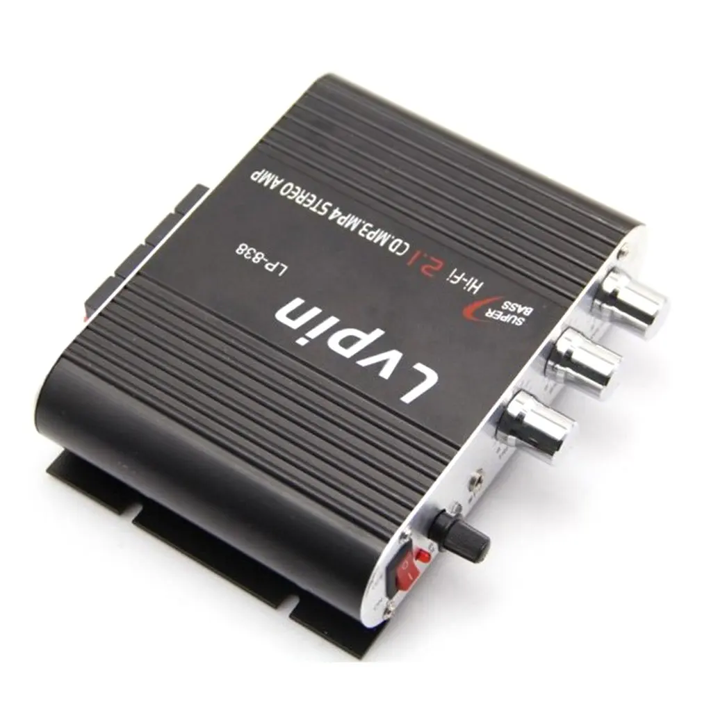  Lepy LP-838 Power Car Amplifier Hi-Fi 2.1 MP3 Radio Audio Stereo Bass Speaker Booster Player for Mo