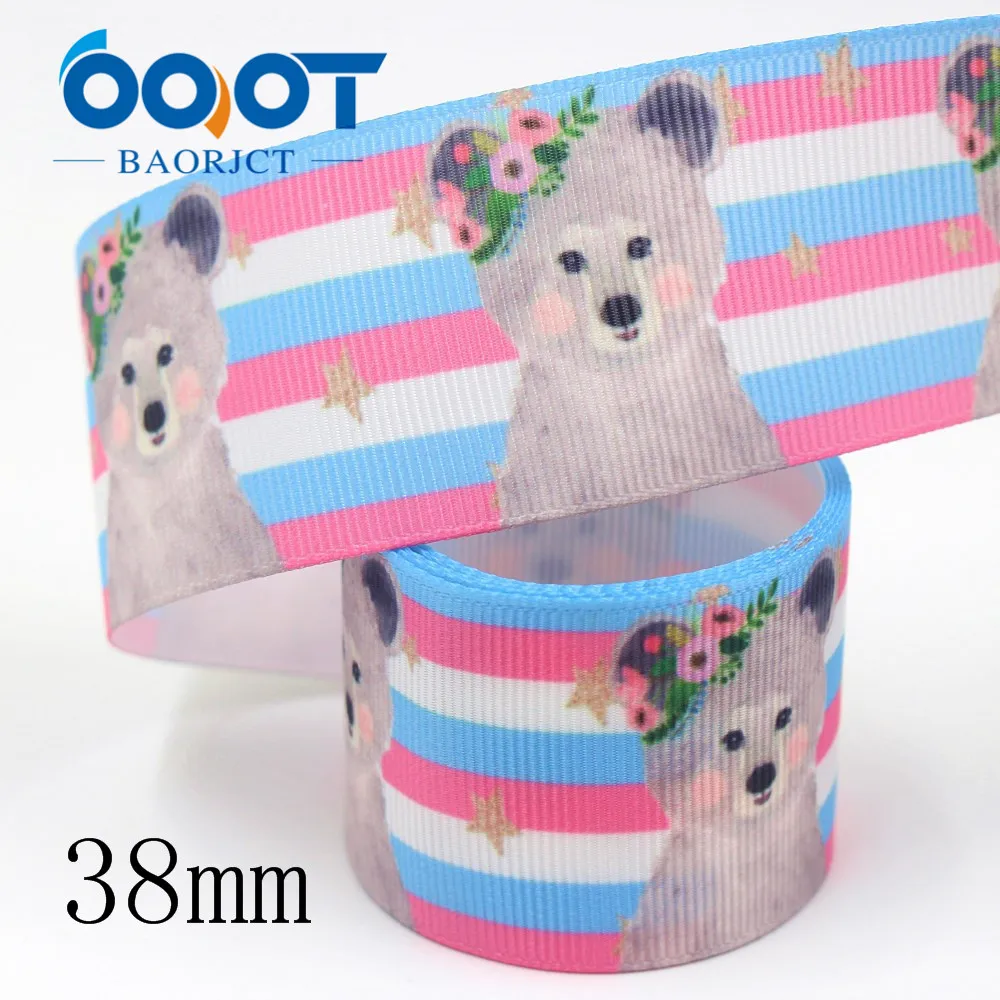 OOOT BAORJCT I 19906 2069 38 мм 10 ярдов мультфильм тепловой передачи печатных корсажные ленты