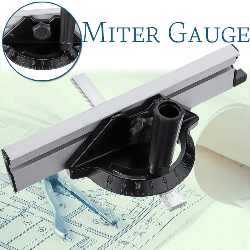 Miter Gauge Carpentry Push Rod Angle Ruler Table Saw Ruler Woodworking Tool Adjustable Flip Stop