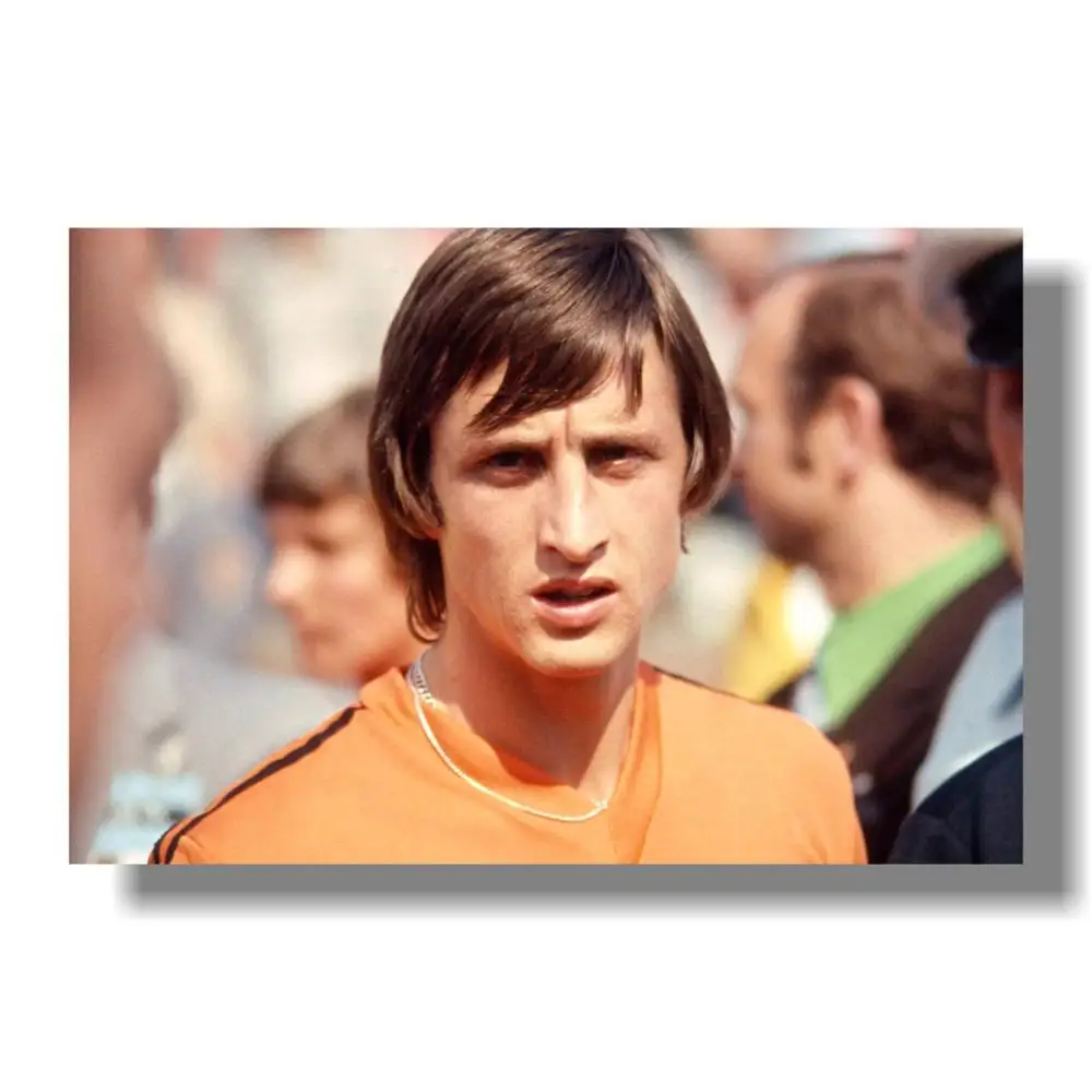 Светло-зеленый Johan Cruyff футбольная Легенда Искусство Шелковый плакат печать 36x48 дюймов голландский Футбол Звезда Фотографии Декор комнаты - Цвет: Светло-зеленый
