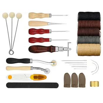 

Leather Sewing Tools Set DIY Handicraft Sewing Tools Stitching Sewing Thread Carving Awl Thimble Parts