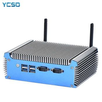 

OLOEY Fanless Mini Pc Intel i7 5500U i5 i3 Win Windows 10 7 Linux Thin Client Minipc Pfsense Micro 2Lan Port Tv Desktop Computer