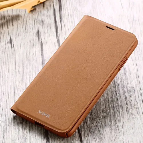 X-Level, роскошный чехол-бумажник для iphone XS, XS, Max, XR, с карманами для карт, с функцией подставки, откидной Чехол-книжка для iphone XS, кожаный - Цвет: brown