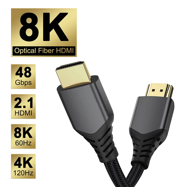 Fibbr Hdmi 2.1-compatible Cable 8k/60hz 4k/120hz 48gbps Hdmi Digital Cables  Hdmi 2.1 Cable Splitter For Hdr10+ Ps5 Switch Tv Box - Audio & Video Cables  - AliExpress