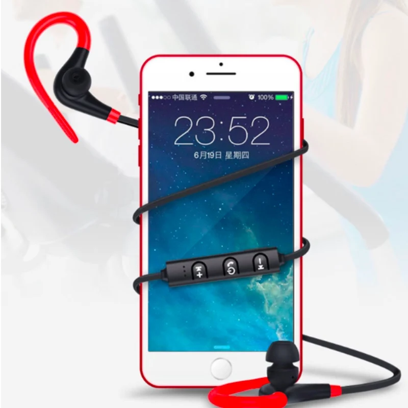 Bluetooth беспроводная гарнитура для наушников скрытые наушники Handsfree наушники с защитой от попадания пота с микрофоном для компьютера мобильного телефона ноутбука