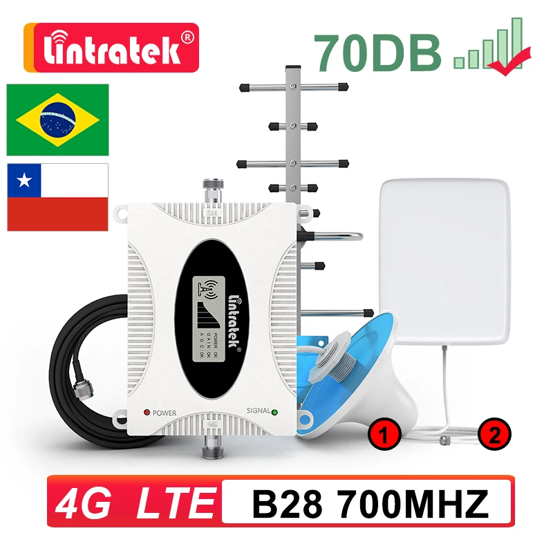Cellular Signal Repeater Antenna Amplifier Kit Cell Phone Repeater