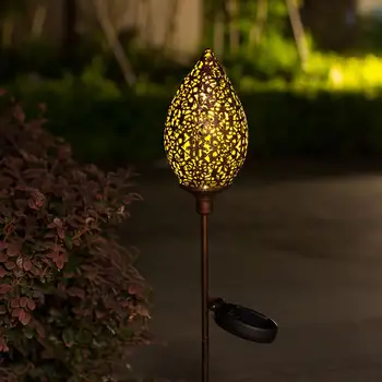 

Olive Shaped LED Lawn Light White Solar Energy Operated Waterproof Decorative Lamp Lighting for Courtyard Garden Landscape