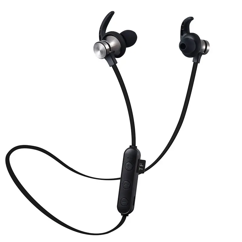 XT22 Wireless Bluetooth 5.0 Earphone Noise Cancelling Headphone Handsfree Waterproof Sport Headset With Mic Support TF Card - Цвет: Black