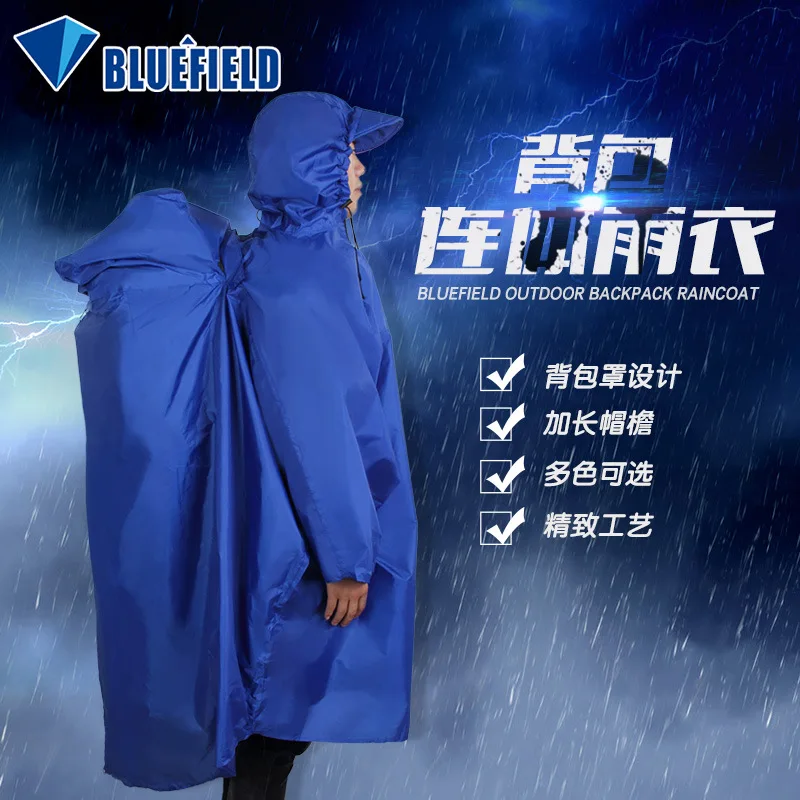 

Blue Field Recessed Outdoor Mountain Climbing Camping Backpack Conjoined Raincoat Suitable 80L following Backpack
