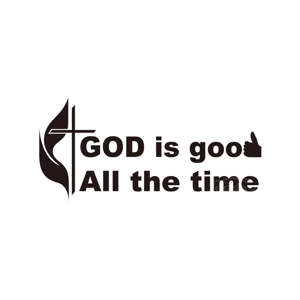 God Is Good All The Time наклейки для кузова автомобиля с изображением персонажа крест