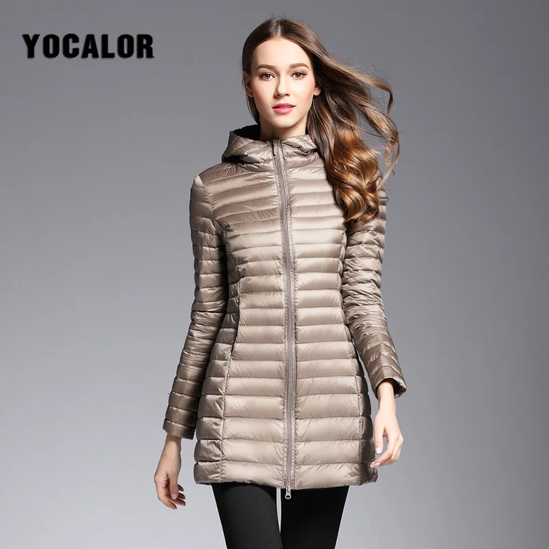 

2019 Long Duck Down Parka Warm Feather Jacket For Women Winter Large Size Down Coats Ultra Light Quilted Hooded Coats Outerwear