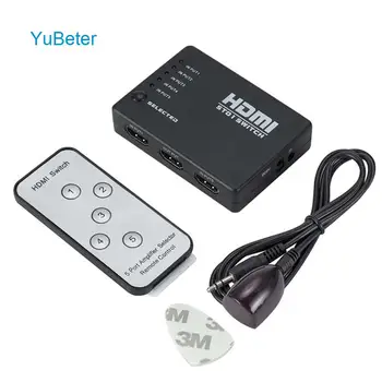 

YuBeter HDMI Switcher 1080P HDMI Splitter Converter for PS3 HDTV DVD HD DVR With IR Remote Controller 3/5 Port Optional