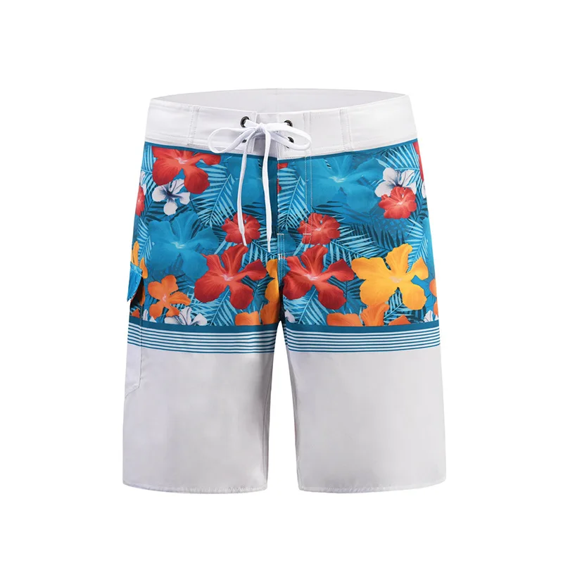 Amazon Европа и Америка летние пляжные шорты OEM небольшая партия контрастный цвет цветочный принт boardкороткие OEM настраиваемые мужские Trou