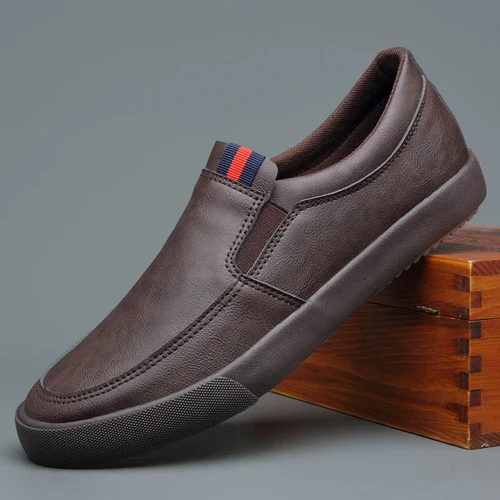 Men's shoes autumn tide shoes casual shoes winter one pedal lazy shoes men new trend plus velvet cotton shoes - Цвет: Brown (single shoes)
