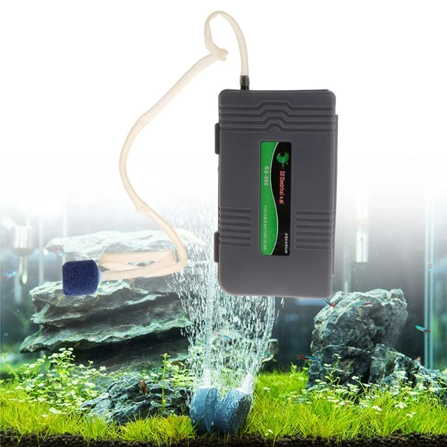 Air Pump Portable Aquarium Fish Tank Battery Powered Oxygen