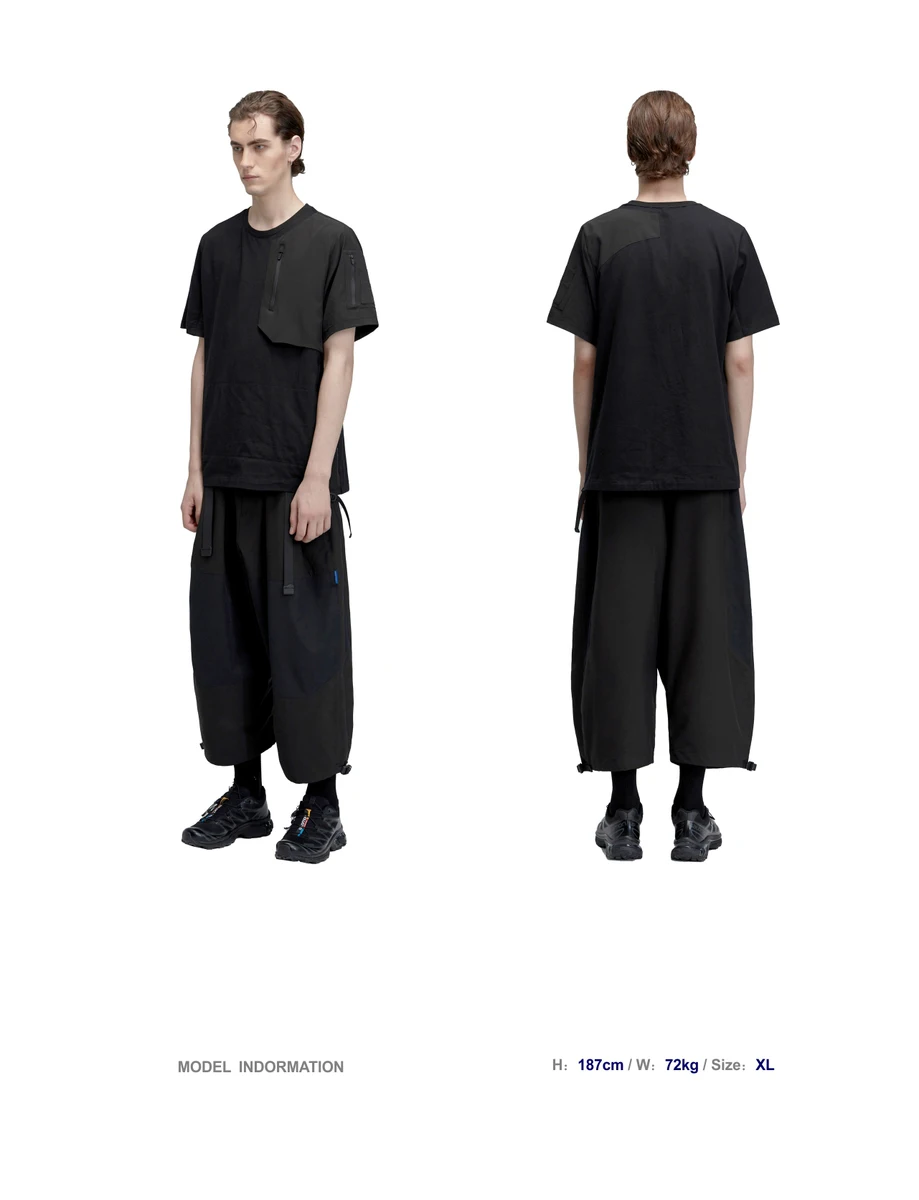 Reindee lusion spliced waterproof samurai pants retractable webbing techwear ninjawear outdoor functional