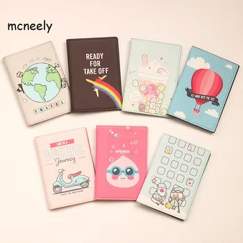 

Fashion Travel Around World Passport Holder Cover Women Documents Organizer Card Case Business Credit Wallet Travel Accessories