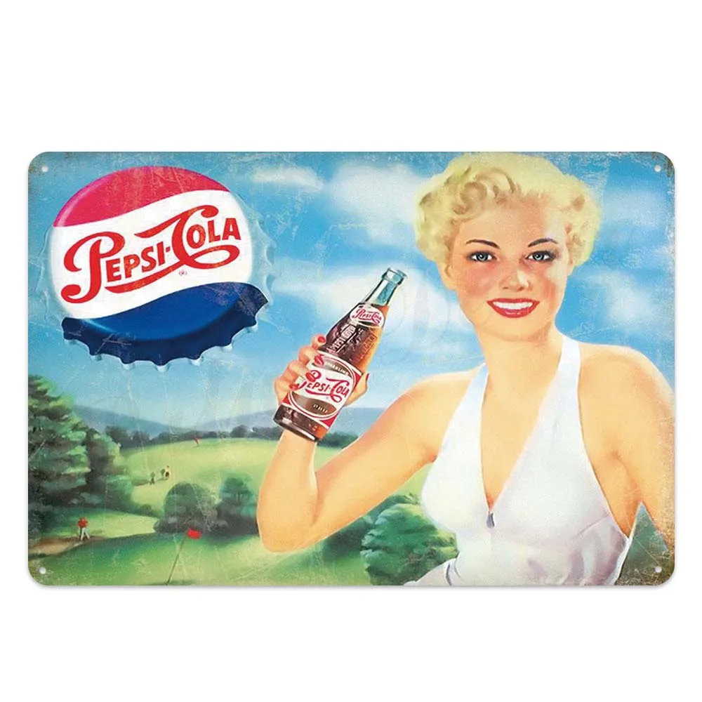 RE2083 Cola винтажная металлическая табличка Оловянная табличка металлические винтажные значки в стиле ретро Настенный декор для бара паба клуба человек пещера металлический плакат - Цвет: RE2083