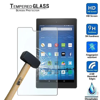 

9D Dust-proof Screen Protector Tempered Glass Film for Amazon Fire HD 8/Fire 7 Tablet Surface Protector Tempered Glass