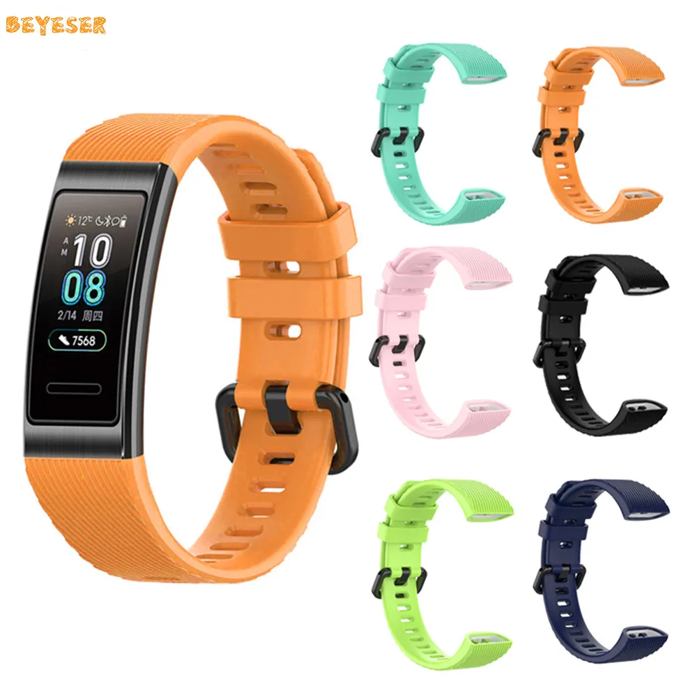 

Soft Silicone Watch Strap For Huawei Band4 Pro Wristband Bracelet For Huawei Band3/3 Pro Smartwatch Replacement Watchband Belt