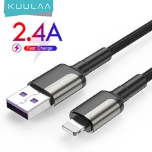 Câble USB KUULAA pour la foudre 2.4A câble de Charge rapide pour iPhone 12 11 Pro Max Xs X 8 7 6 Plus câble de Charge de données USB