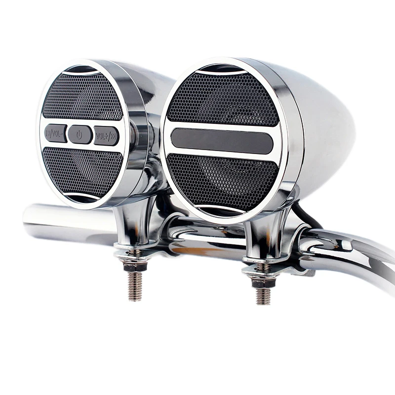 

BEST12V Motorcycle Mp3 Bluetooth Audio All Metal Car Handlebar Audio Electric Car Waterproof Horn Plug-In Radio Box