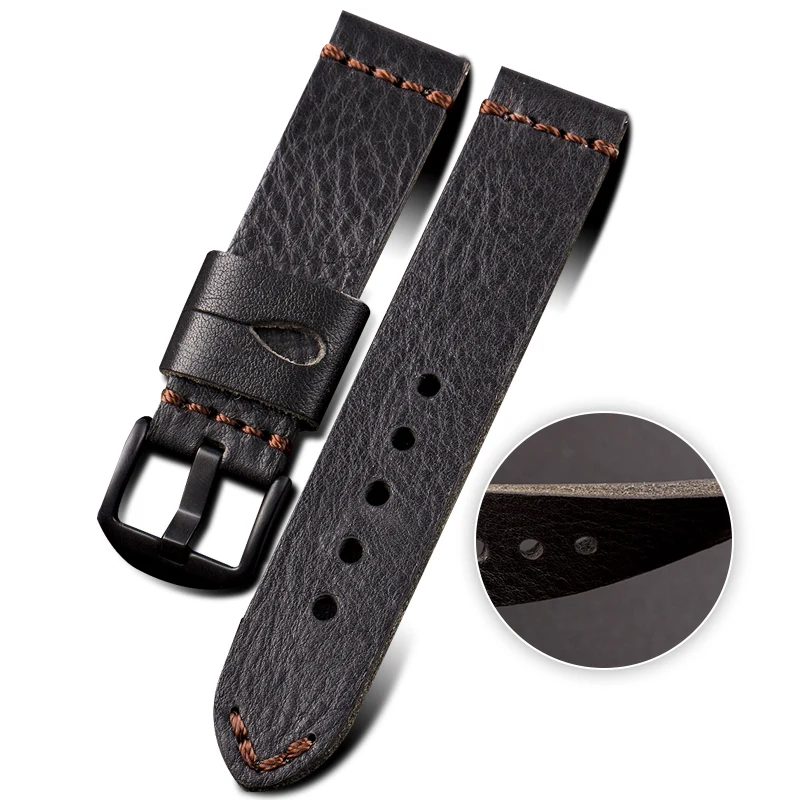 Leather Calfskin Bracelet Bronze Bracelet Watch Watch Band 26mm Pam Leather Aliexpress