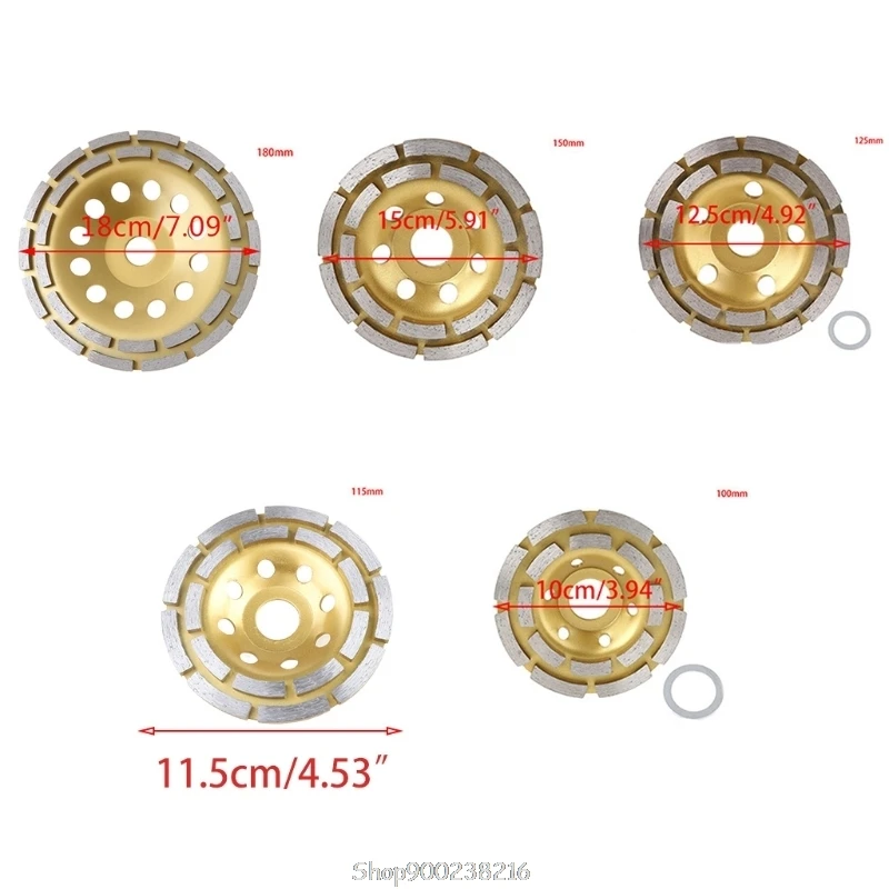 Diamond Segment Wheel Disc Grinding Cup Concrete Marble Stone Floor Polishing Plate Double Row Grinding Wheel N06 20