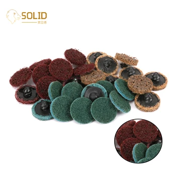 

15Pcs 1/2/3" Roloc Type R Surface Polishing Conditioning Disc Threaded Twist Lock Metal Polish Roloc Sanding Grinding Disc