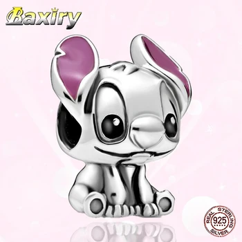 

2020 Cute Stitch 925 Sterling Silver Charm Fit 925 Original Charms Bracelet Beads For Gift Jewelry Making DIY New Style