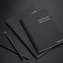 PP двухконтурная катушка softcopy A5/B5 черный блокнот черный простой студенческие Канцелярские Товары для офиса записная книжка блокнот 70 страниц книга