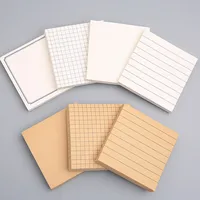 1PCS 80 Sheets Sticky Notes Self-Stick Lined Notepad 7.3 X 7.3cm Blank & Grid & Lined Memos Sticker Office School Supplies 2