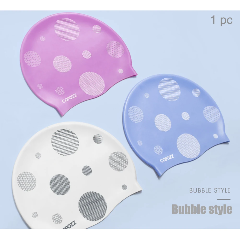 Для мужчин и женщин длинные волосы плавательный бассейн Эластичный Силиконовый портативный Водонепроницаемый Дайвинг взрослых плаванье ming кепки спортивные защита уши открытый Нескользящие