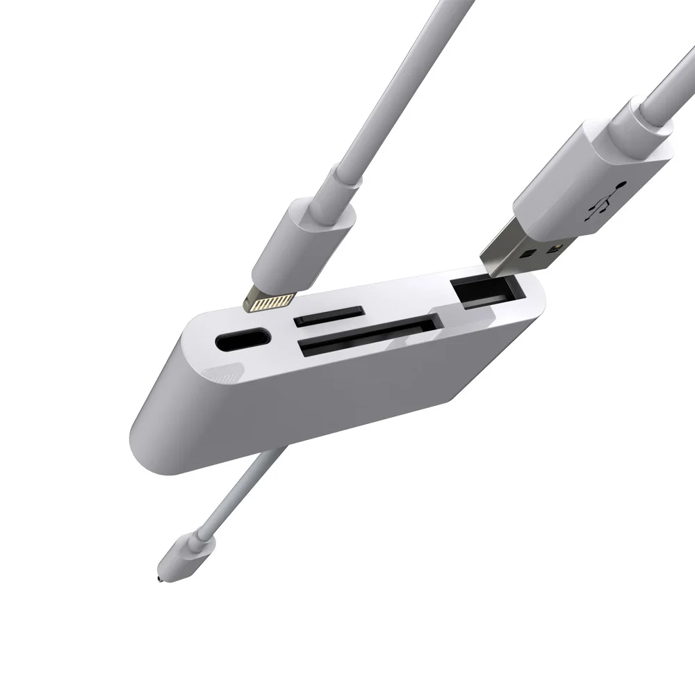 Ios12 четыре-в-одном для телефона apple OTG кард-ридер lightning к usb Цифровая камера комплект