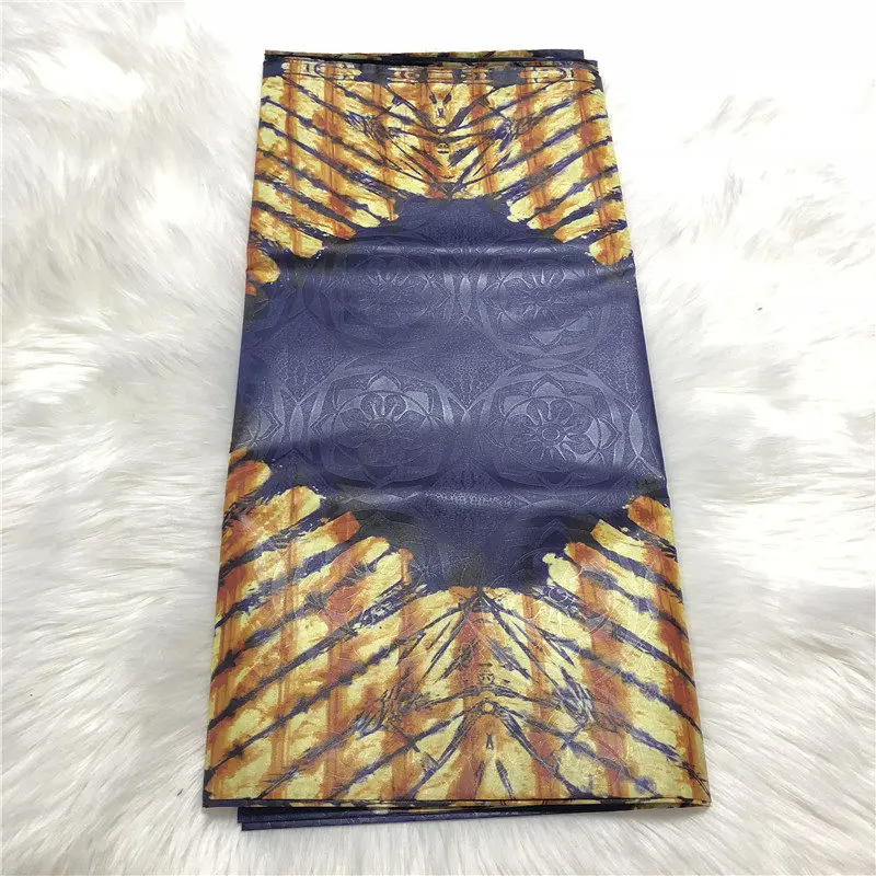 

New design African nigerian print Bazin Riche Fabric New golden Guinea Brocade Shining bazin riche fabric
