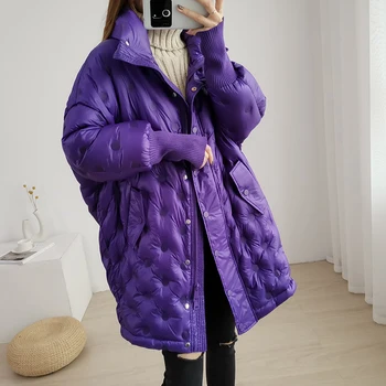 

new Autumn And Winter White Duck Down Jacket Female Long Down Parka Plus Size Women Down Coat Female Loose Winter Jacket Women