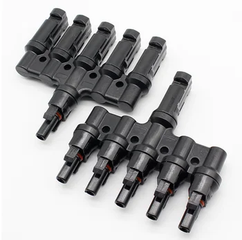 

1Pairs x 5T Connector male and female, 5 Branch Solar Panel Connector used for Solar module parallel connection IP67