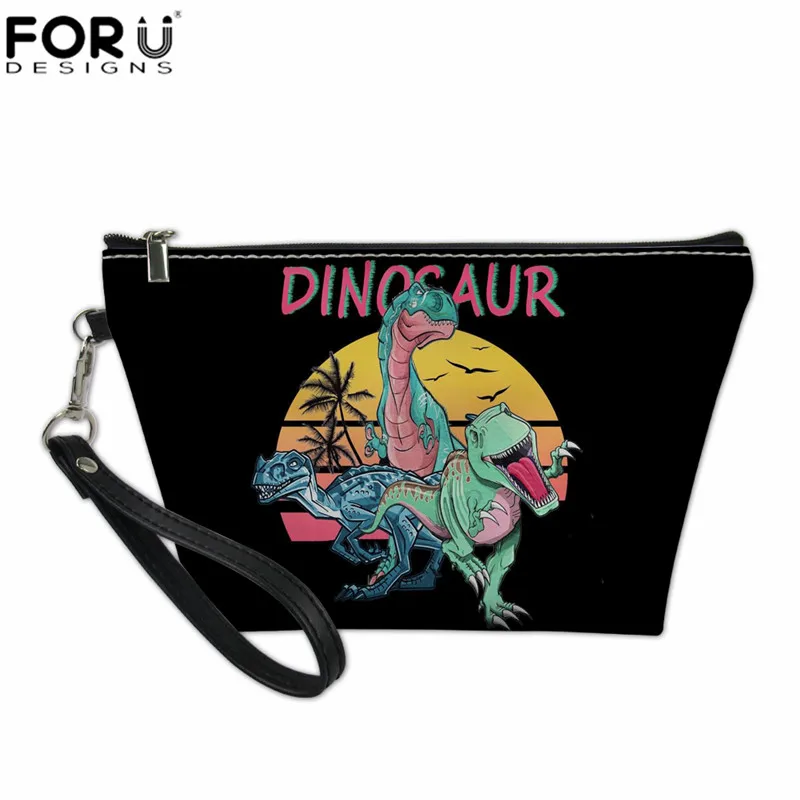 FORUDESIGNS/водонепроницаемый милый динозавр косметички вместительная сумка для макияжа в путешествии Чехлы Органайзер женский макияж мешок